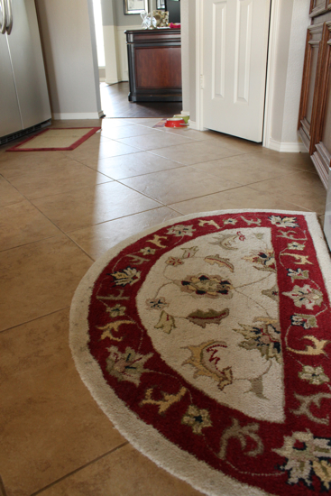 Old red rugs