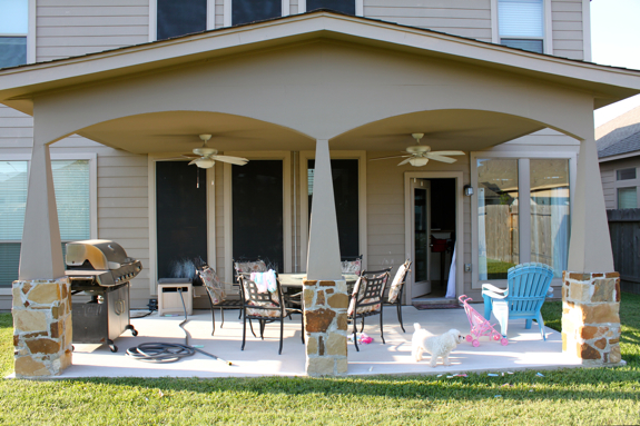 Patio before