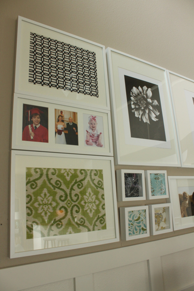 Framed Fabric Gallery wall