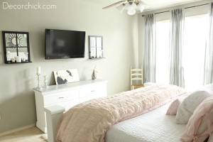 Pink and Grey Bedroom