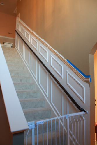 staircase makeover panels installed